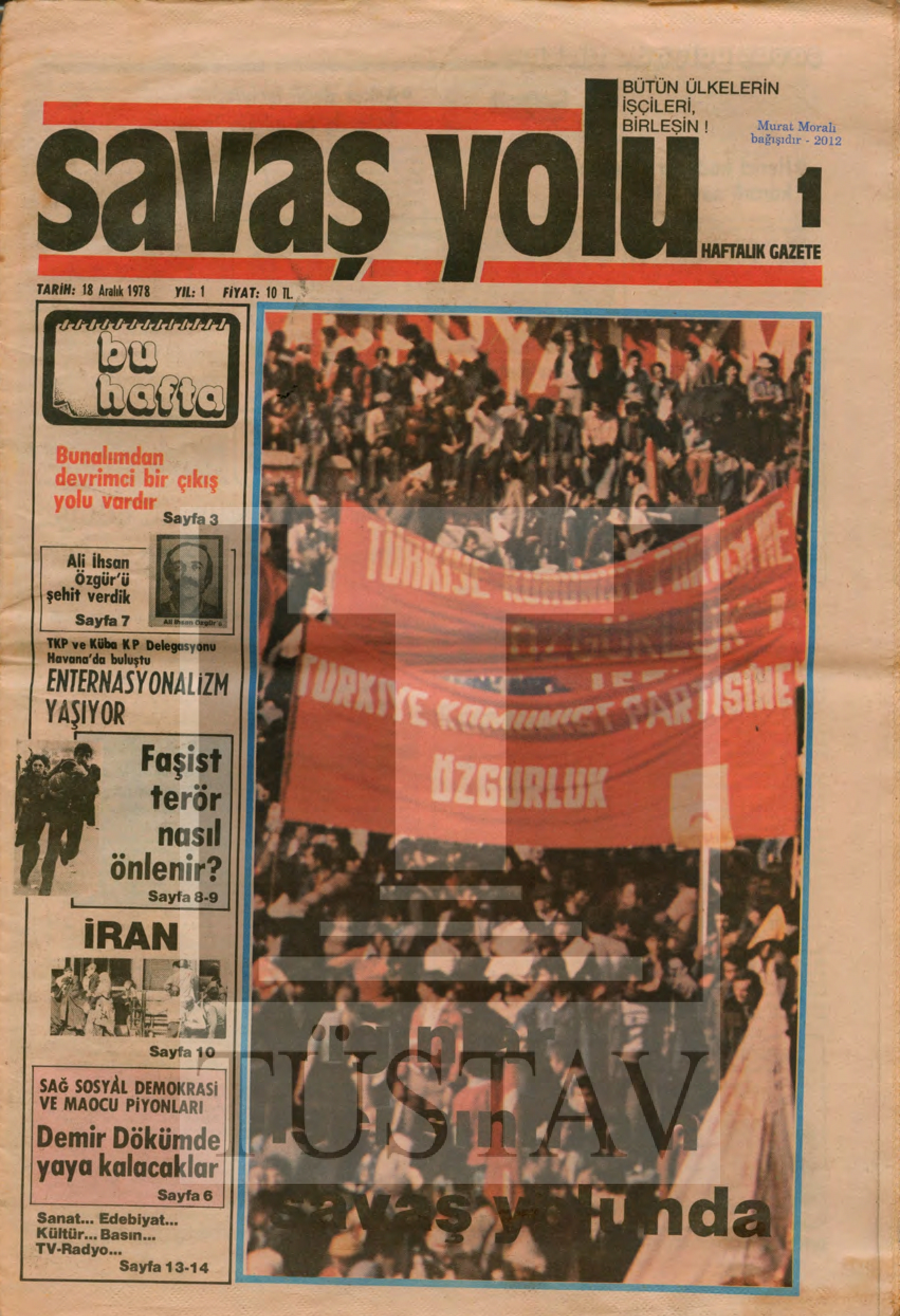 Savaş Yolu 1. Sayı Kapağı